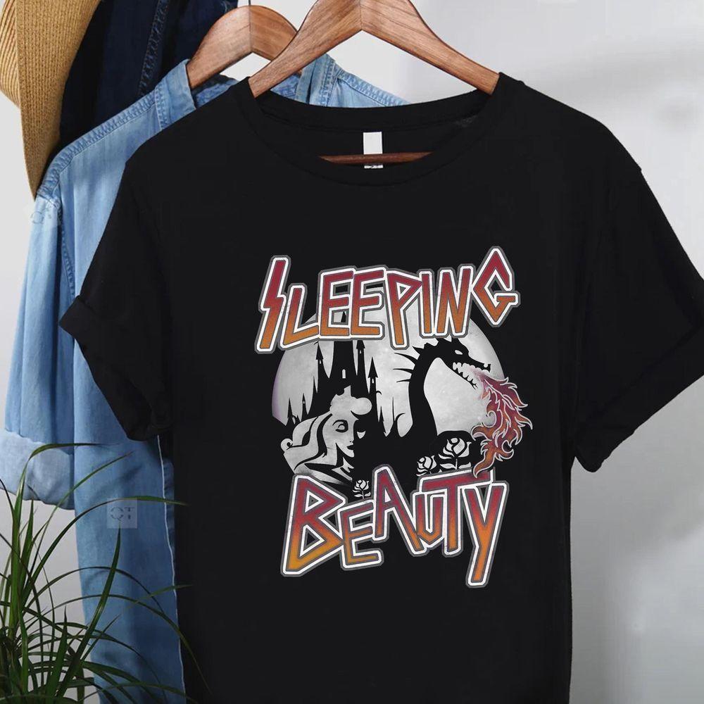 Sleeping Beauty Vintage Rock N Roll Style Disney Vuitino Shirt